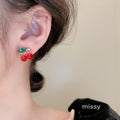Gertrude Sparkling Cherry Earrings [2FCPQZL3]