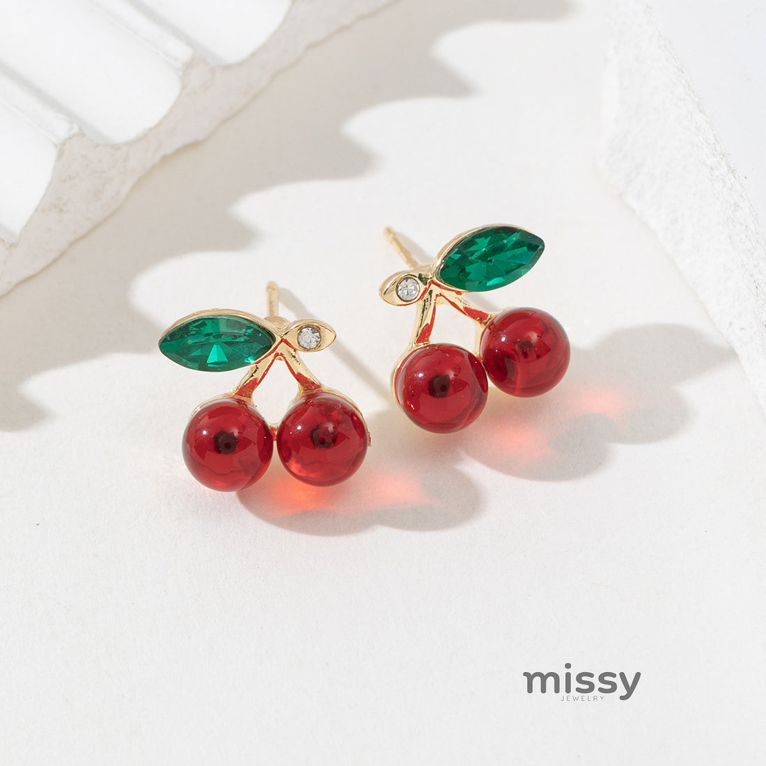 Gertrude Sparkling Cherry Earrings [7HJ2H2EZ]