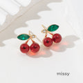 Gertrude Sparkling Cherry Earrings [G9ZFECHW]