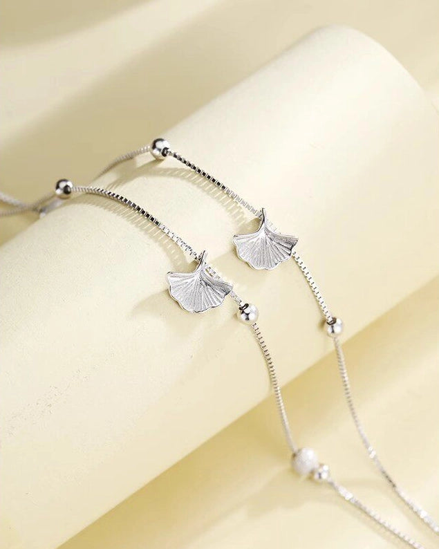 Ginkgo Leaf Charm Anklet [5PPQZAO2]