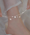 Ginkgo Leaf Charm Anklet [4D442WT1]