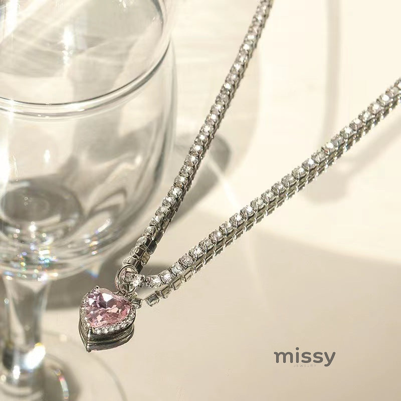 Gioia Pink Heart Jewelry Set [0QXNAPJ9]