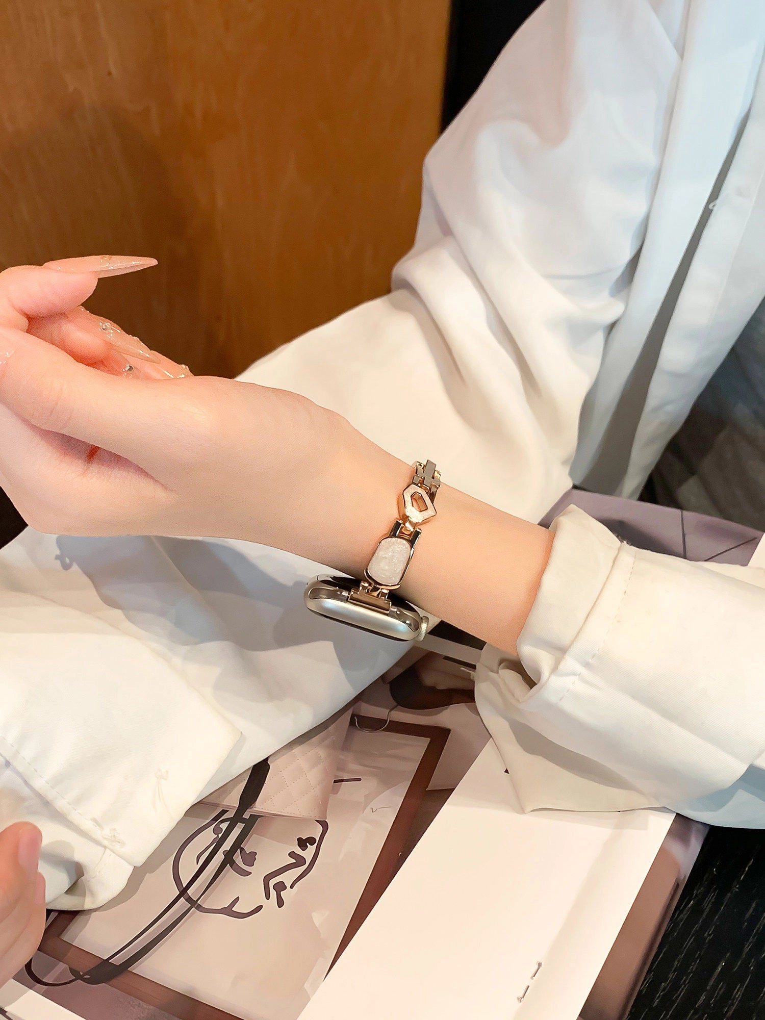 Glitter Metal Watch Strap [J3YUR5C4]