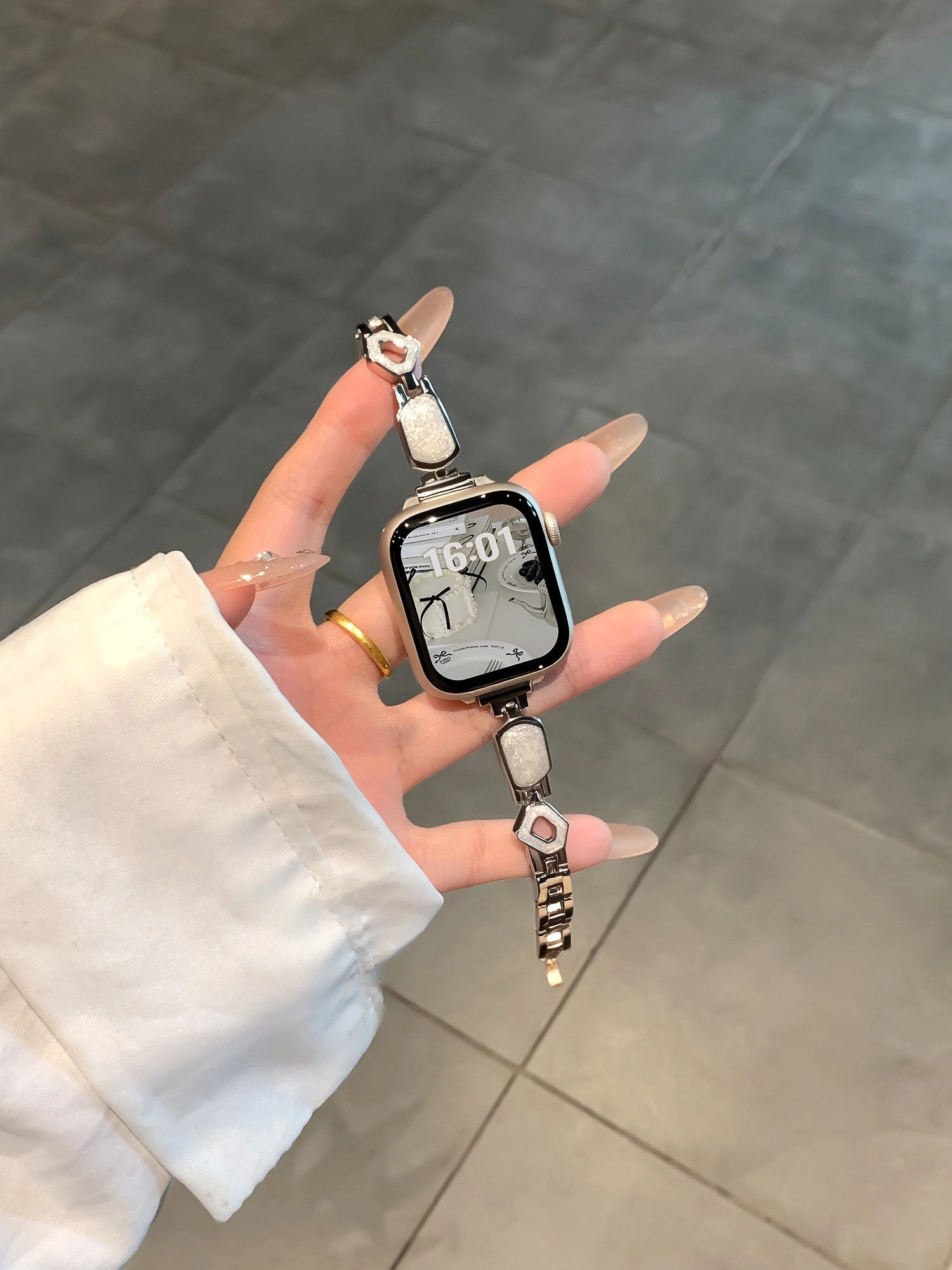 Glitter Metal Watch Strap [LIOVWHNW]