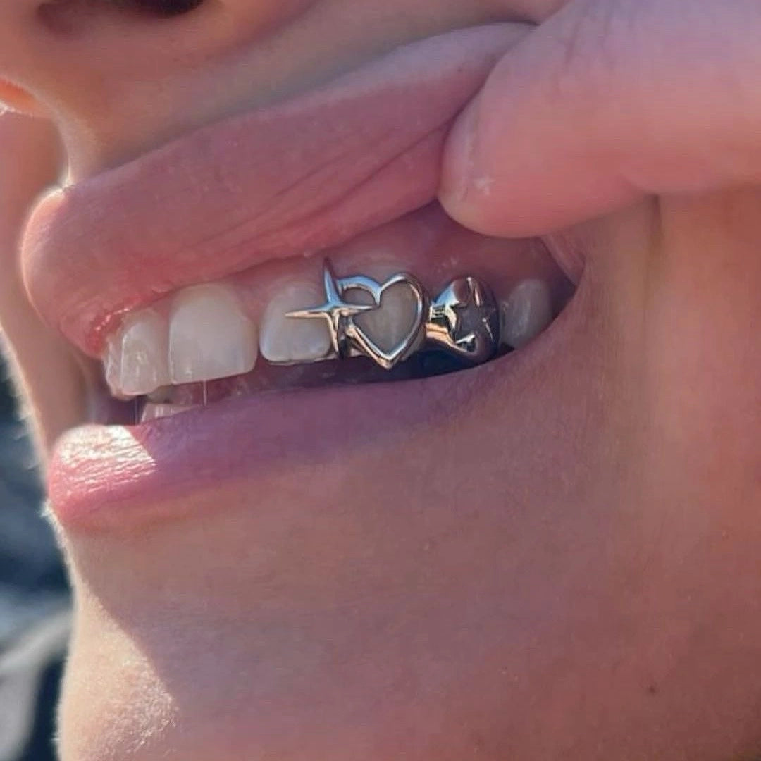 Glossy Electroplated Teeth Grillz [Y6L8XL4U]