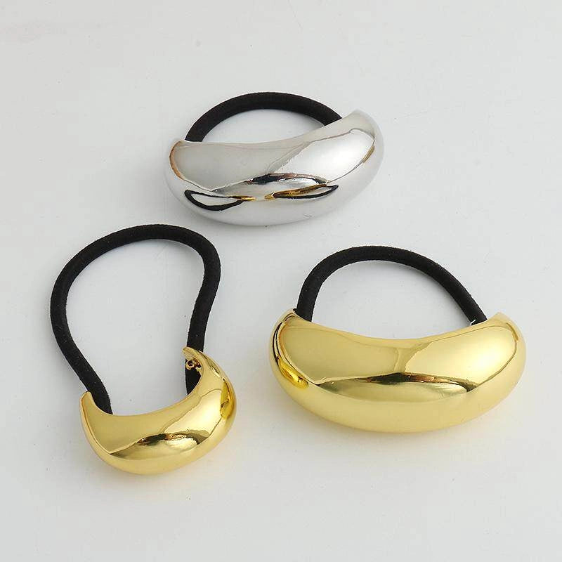 Glossy Metal Ponytail Cuff Hair Tie [RLIQZKYJ]
