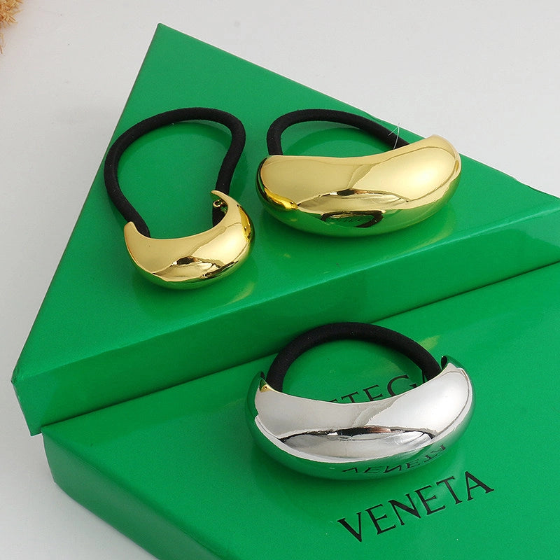 Glossy Metal Ponytail Cuff Hair Tie [HLLIS4OX]
