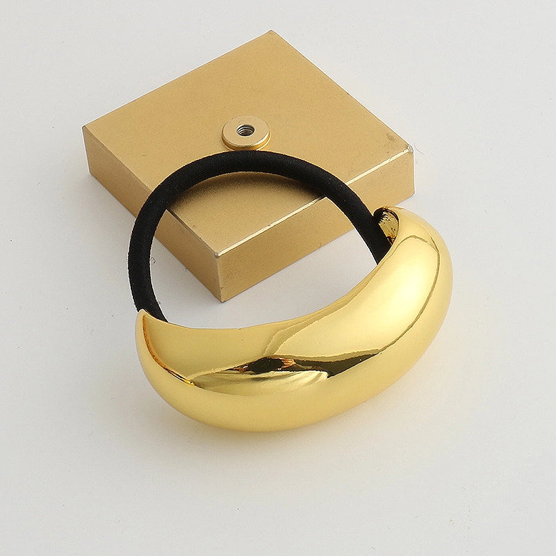 Glossy Metal Ponytail Cuff Hair Tie [QOVFWT5R]
