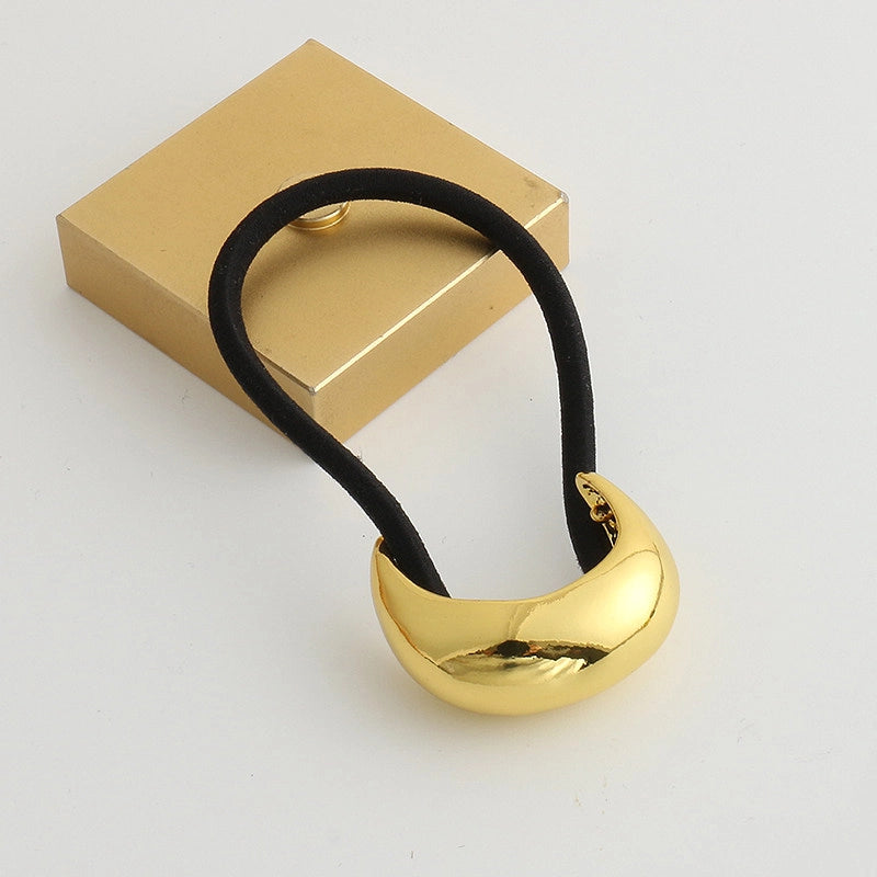 Glossy Metal Ponytail Cuff Hair Tie [W6YD5KNL]