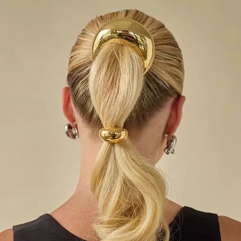 Glossy Metal Ponytail Cuff Hair Tie [TRSHEMTQ]