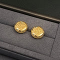 Gold Bean Stud Earrings [LT842MM7]