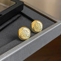 Gold Bean Stud Earrings [X9DXY8TV]