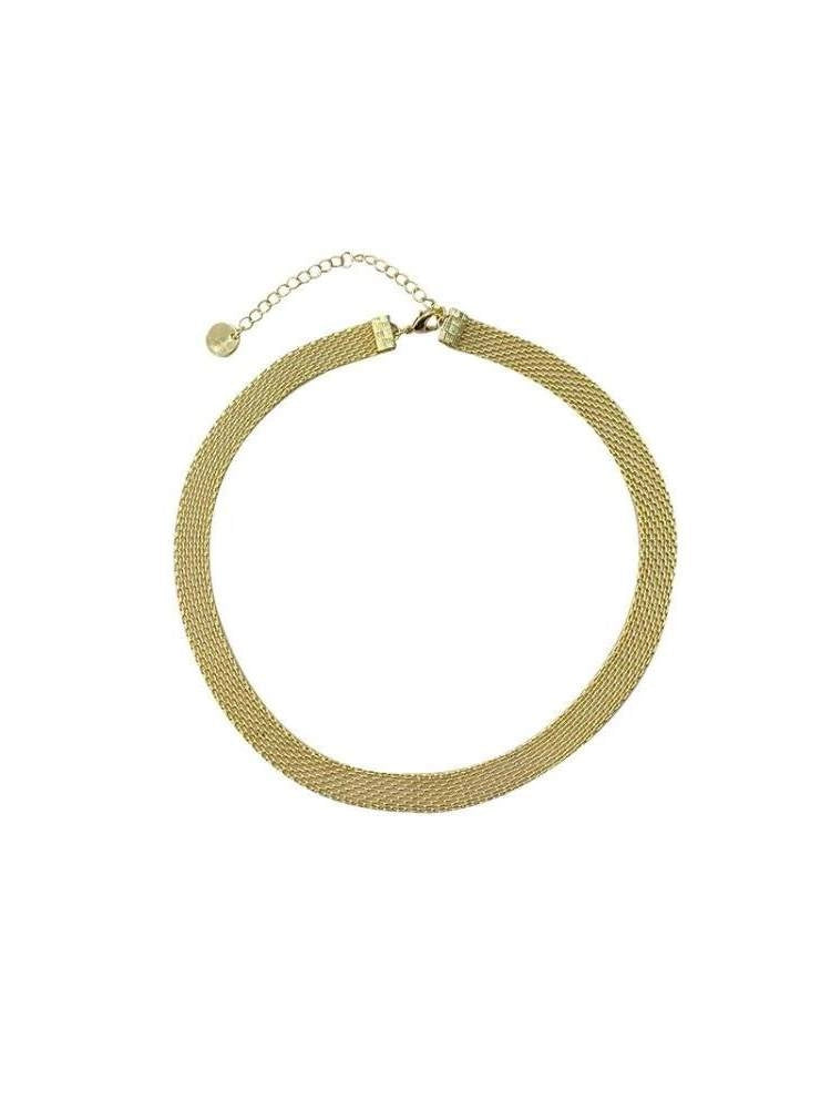 Gold Tone Chunky Chain Choker [C3W20J6N]
