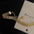 Gold Tone Chunky Chain Choker [L72HM5BJ]