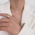 Gold Tone Chunky Chain Choker [ZGPTBTWY]