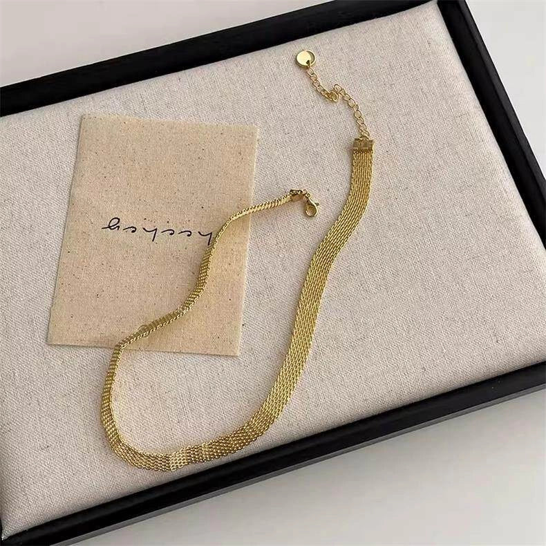 Gold Tone Chunky Chain Choker [S46VSCYC]