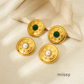 Gracelynne Vintage Pearl Button Earrings [8U431Y0C]