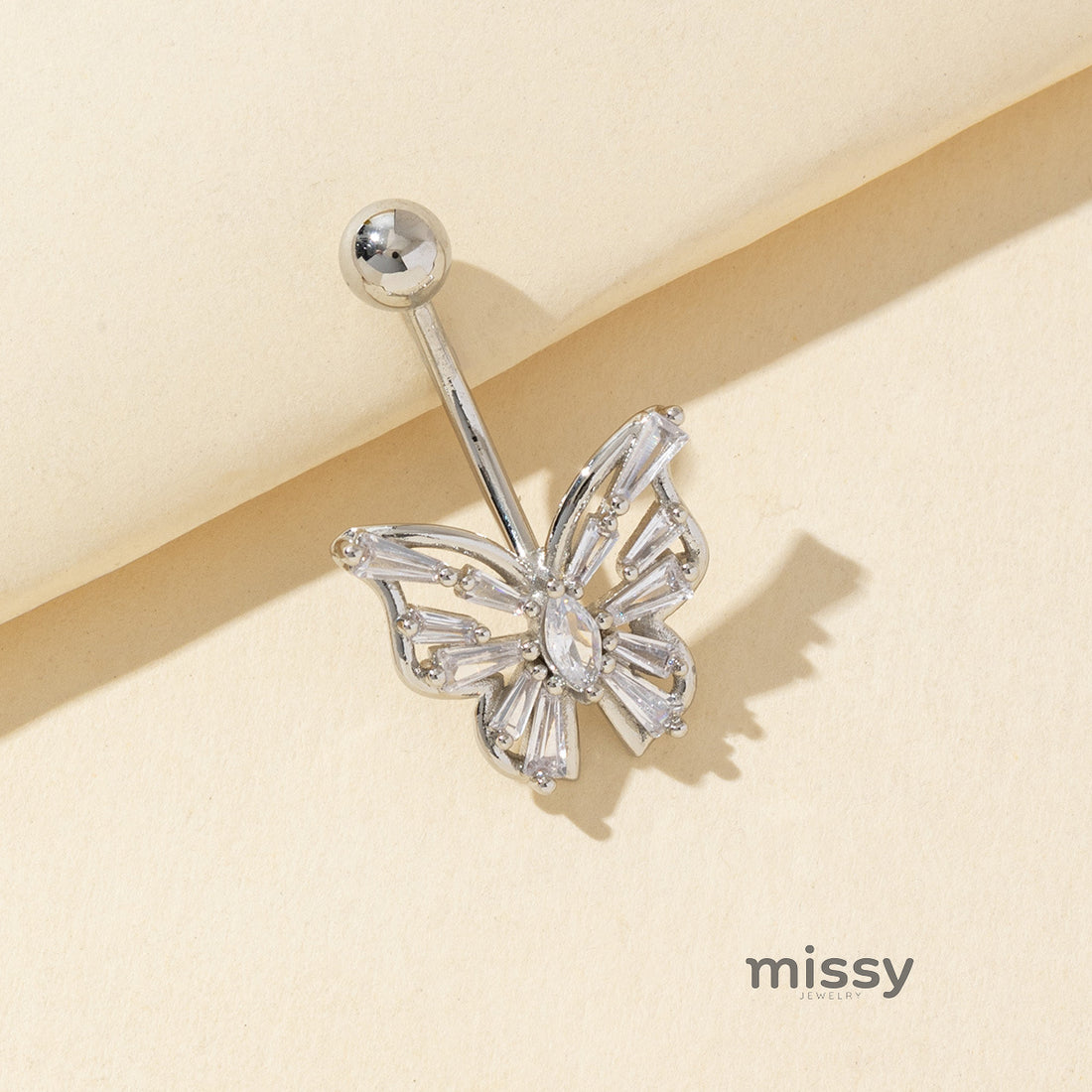 Graciela Dainty Heart Navel Ring [AVFZB4S7]