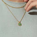 Green Aventurine Natural Stone Necklace [4W6CJ7KA]
