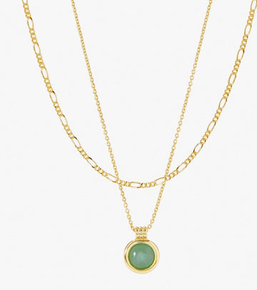 Green Aventurine Natural Stone Necklace [GRPVDLK2]