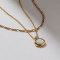Green Aventurine Natural Stone Necklace [PWPFJH8S]