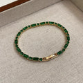 Green Stone Beaded Bracelet [A88Q3XOI]