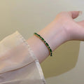 Green Stone Beaded Bracelet [S5R87LNH]