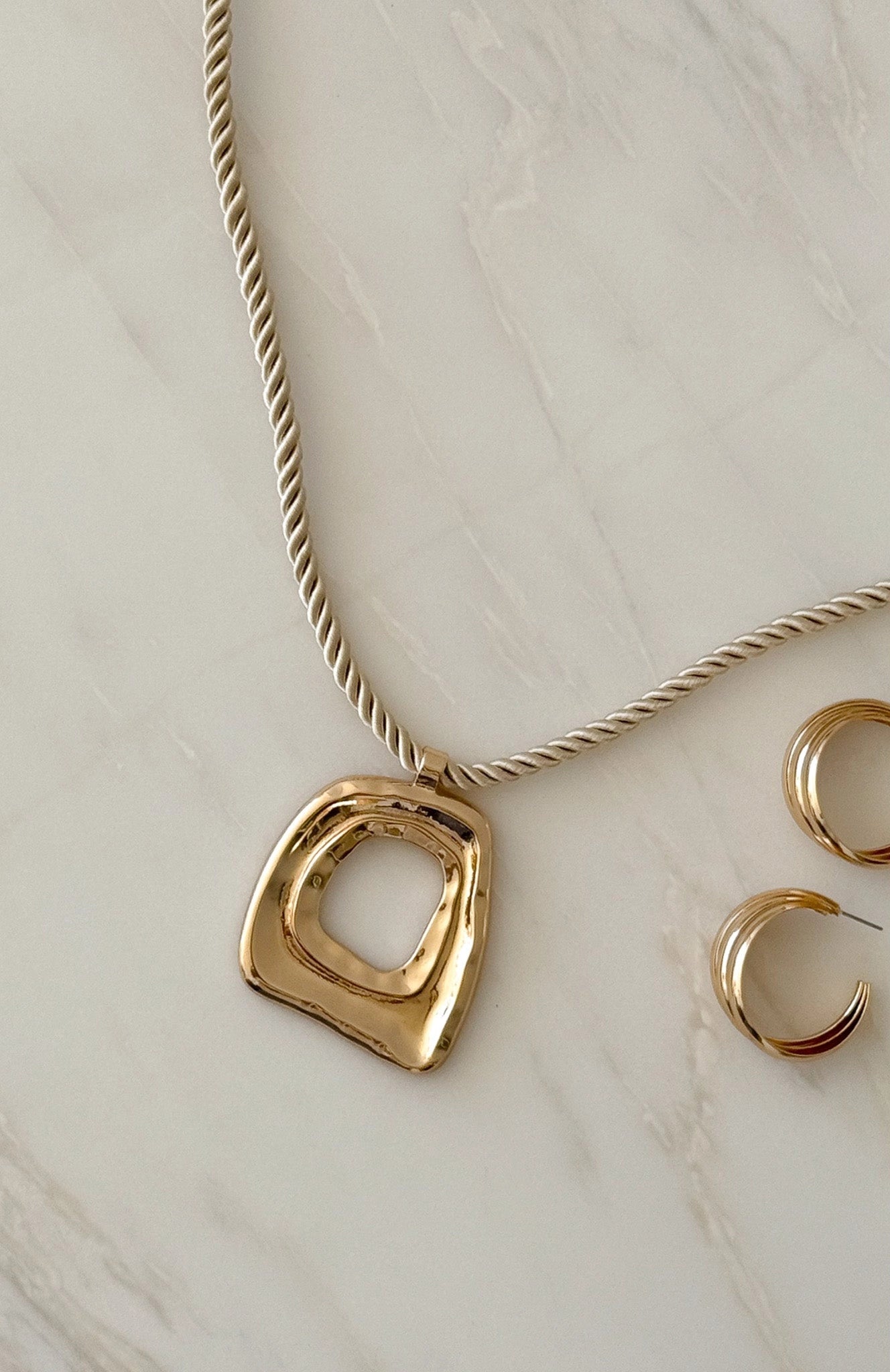 Missy Jewelry Gretta Organic Gold Necklace