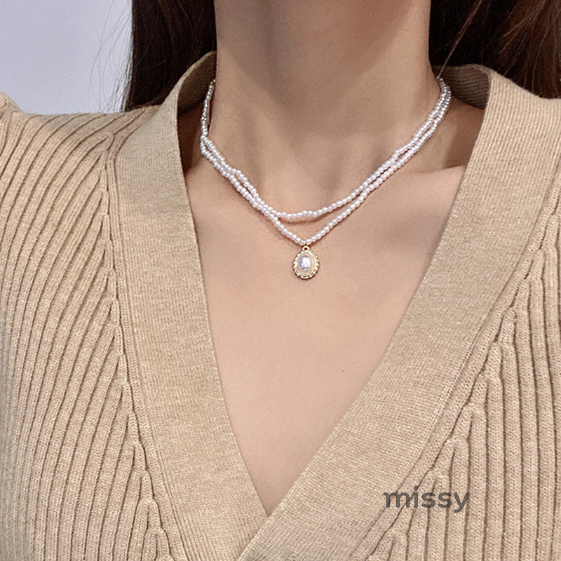 Griselda Layered Pearl Choker [WOT8RIRB]