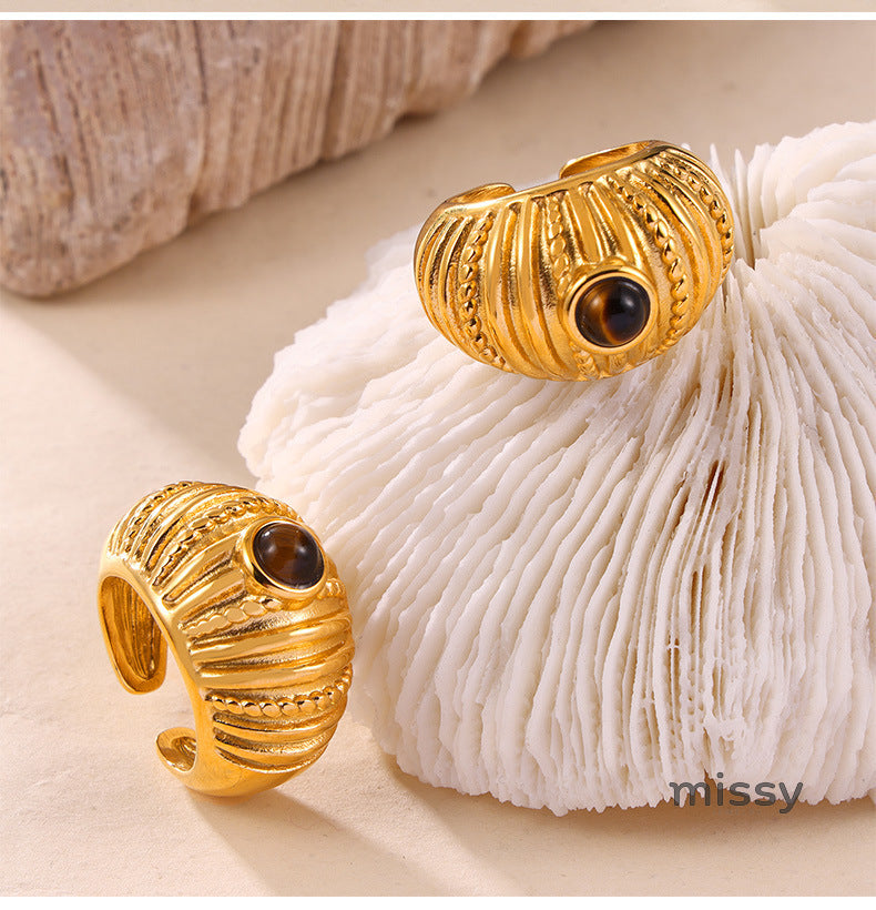 Hallee Geometric Inlay Ring [YL5JU3PY]