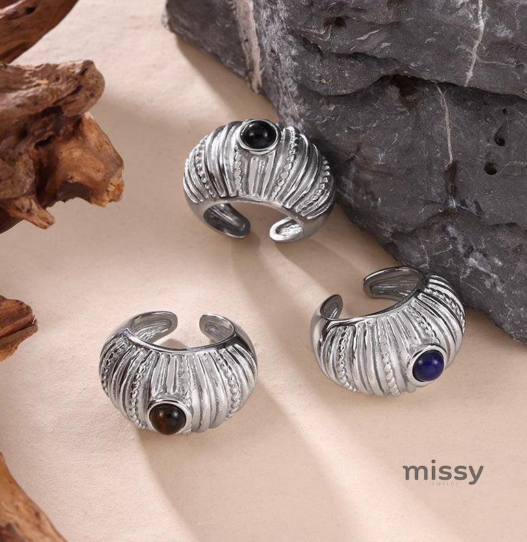 Hallee Geometric Inlay Ring [N441X90M]