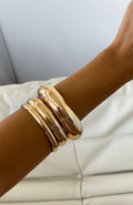 Missy Jewelry Hallee Gold Stacking Bangle Set