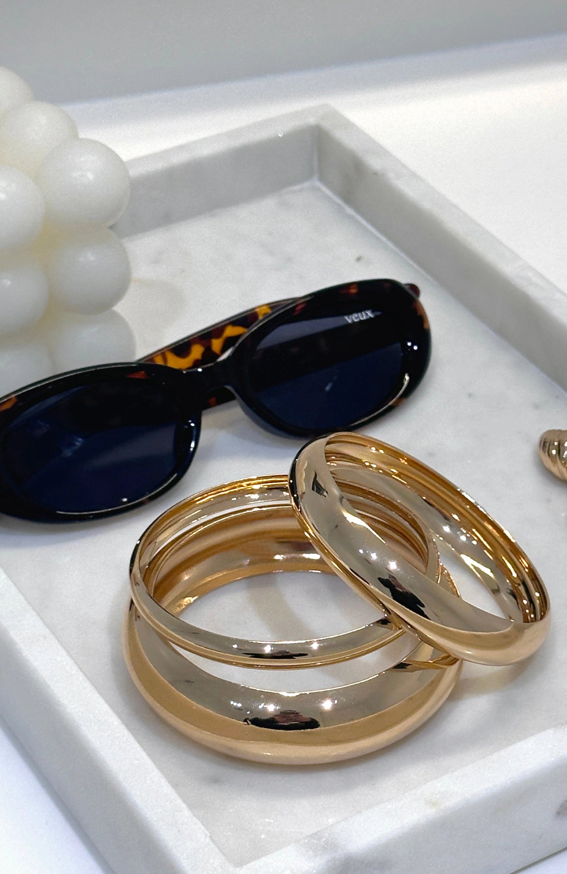 Missy Jewelry Hallee Gold Stacking Bangle Set