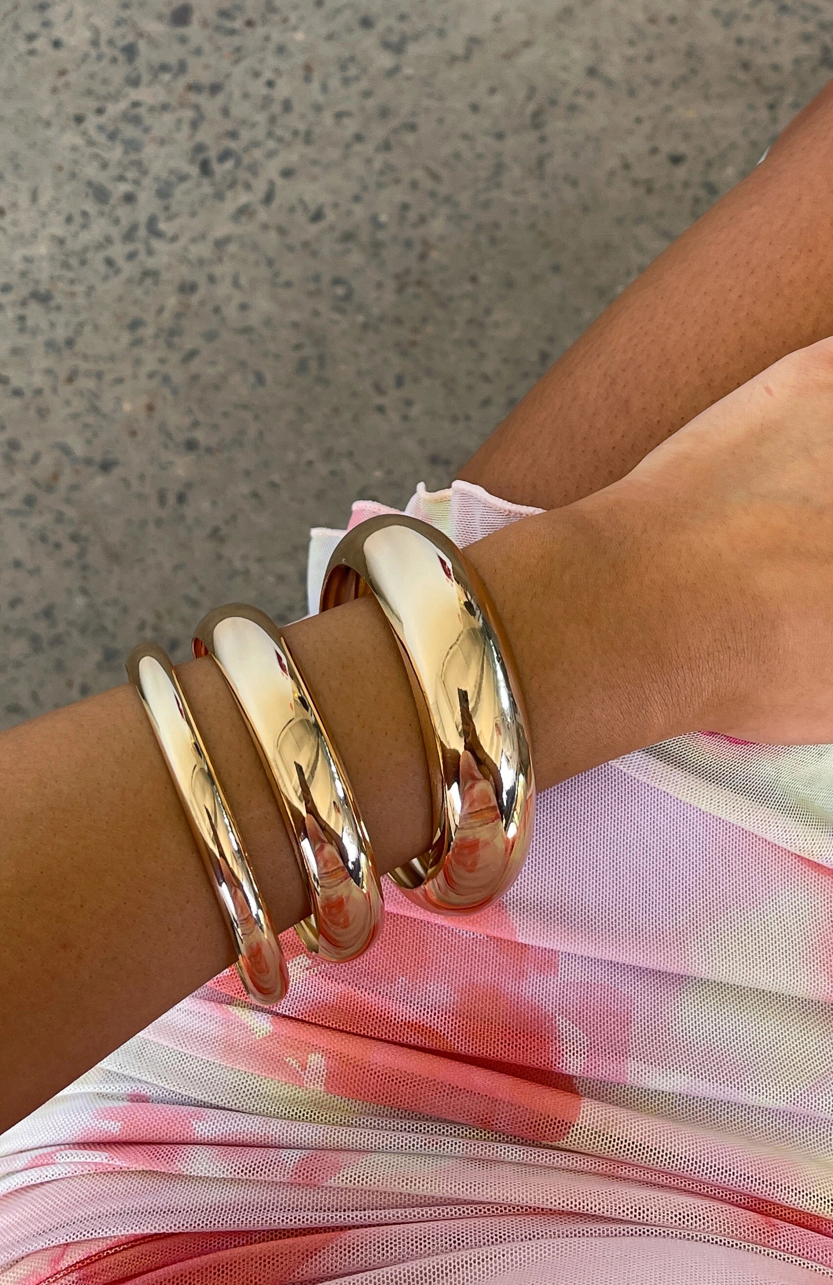 Missy Jewelry Hallee Gold Stacking Bangle Set