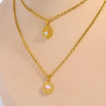 Hand-Painted Floral Pendant Necklace [L51JU1EF]