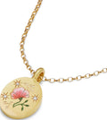 Hand-Painted Floral Pendant Necklace [BD6FQD84]