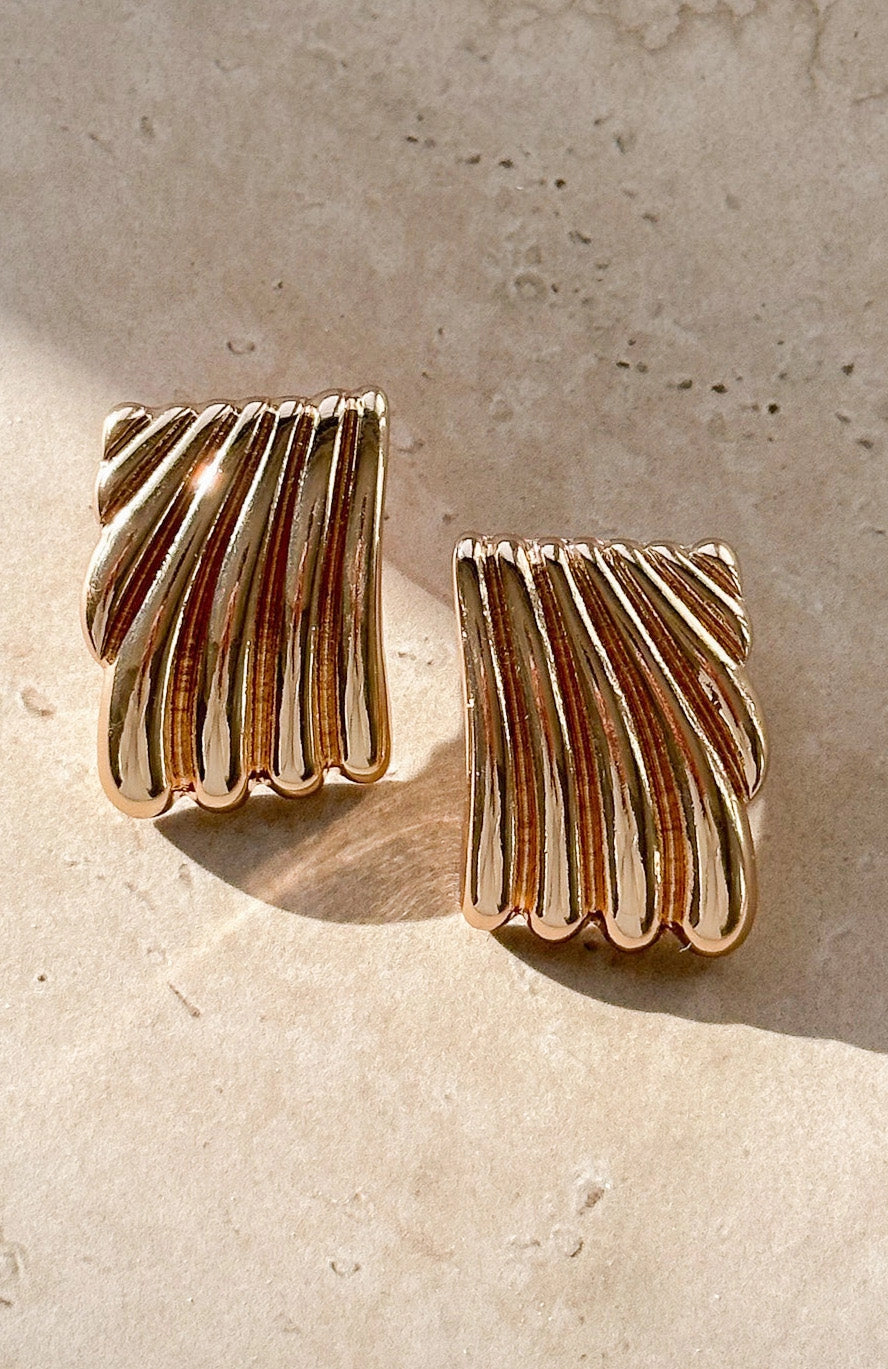 Missy Jewelry Hayslee Square Shell Stud Earrings