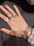 Heart Bow Open Ring [HEFO1YTI]