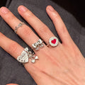 Heart Bow Open Ring [K512LZ2Y]