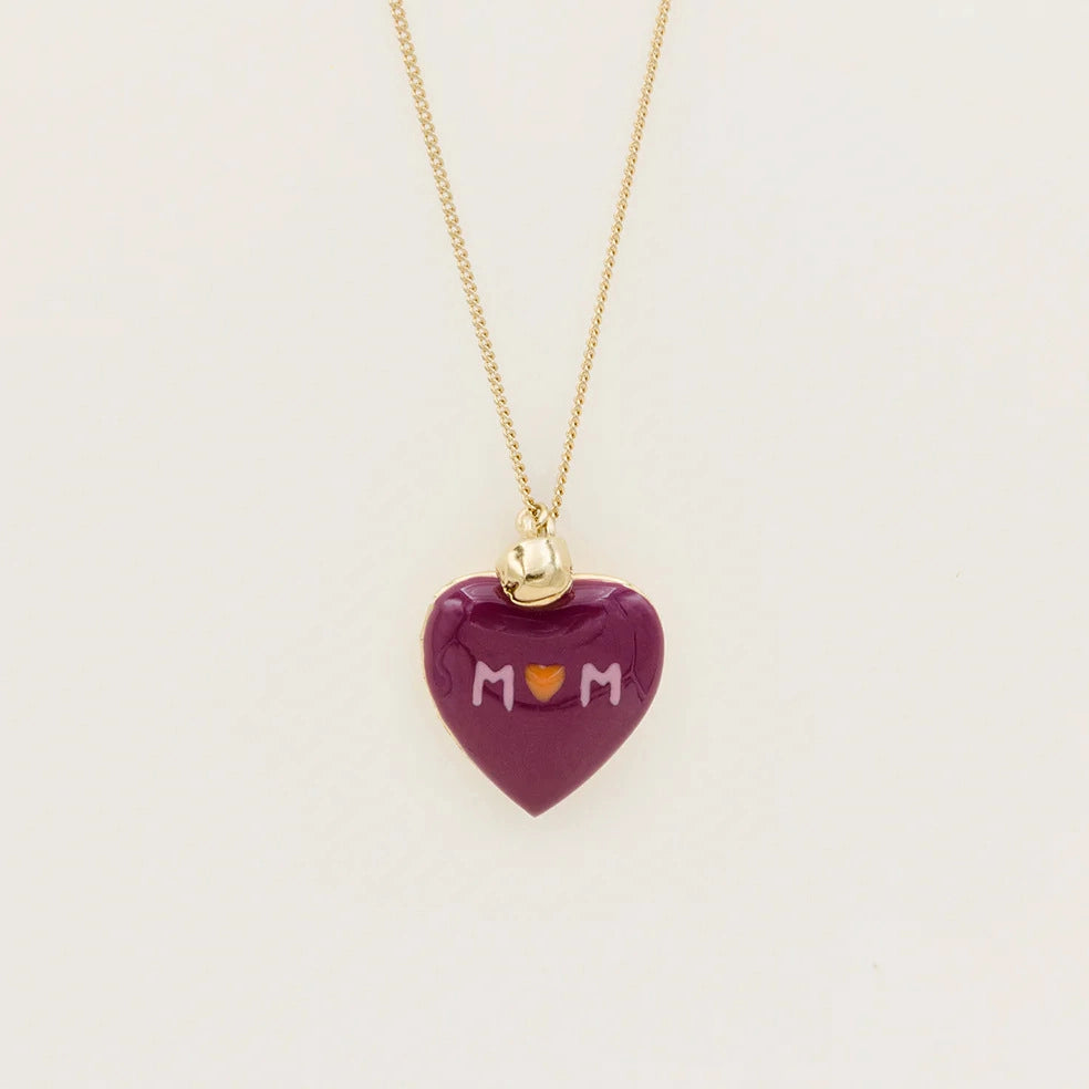 Heart Locket Pendant Necklace [IMQ403ZJ]