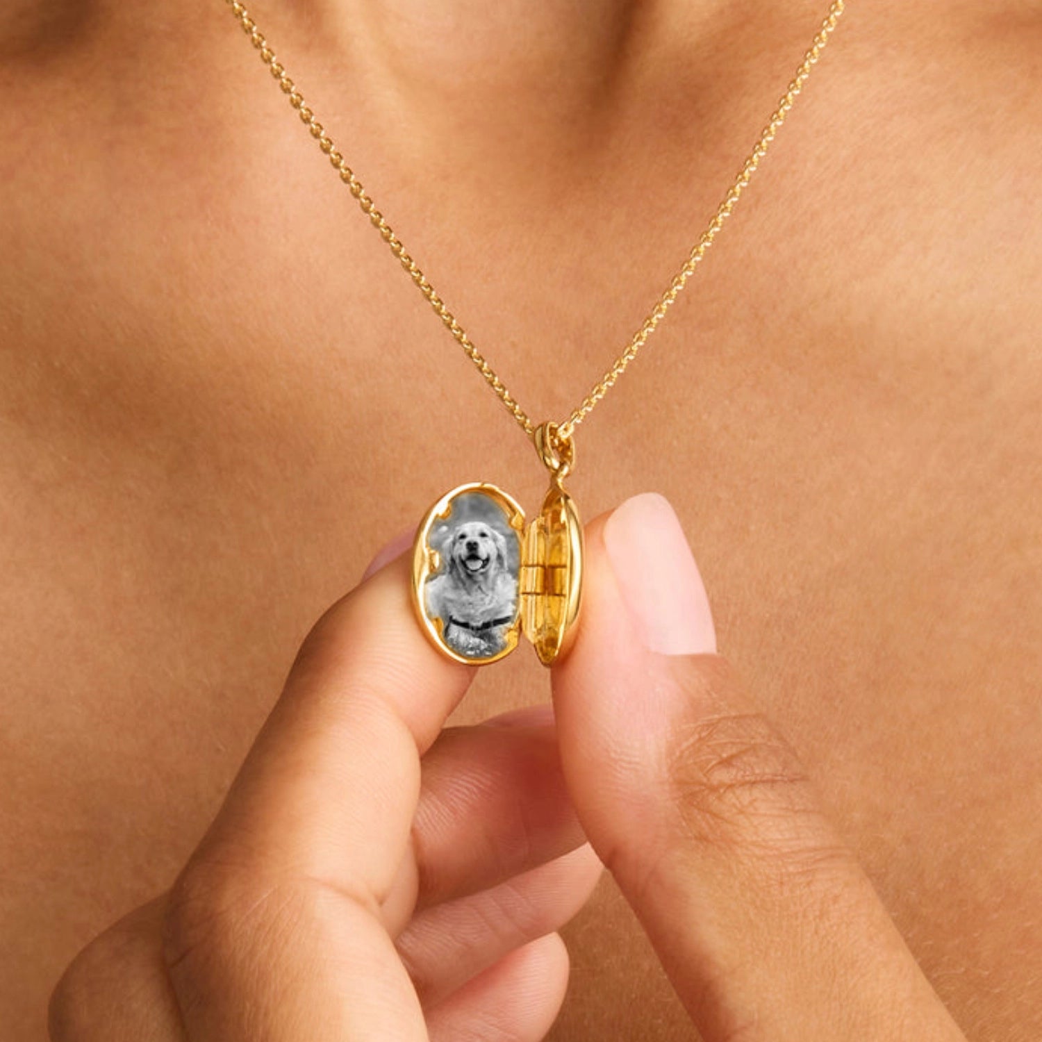 Heart Locket Pendant Necklace [9233RQPD]