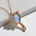 Heart Magic Mirror Pendant Necklace [66P85YJ7]