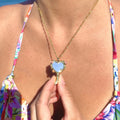 Heart Magic Mirror Pendant Necklace [R7XZ34MX]