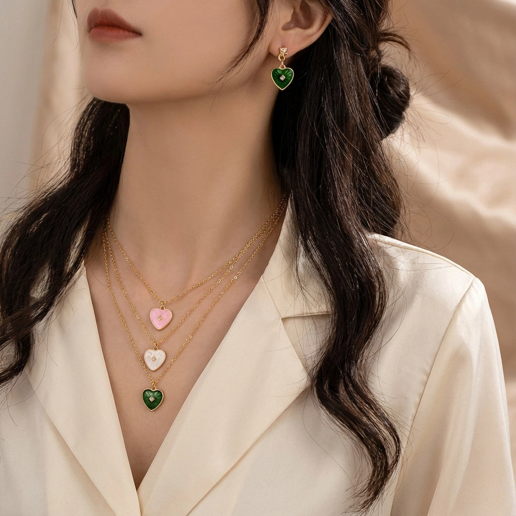 Heart Pendant Necklace [9688W19V]