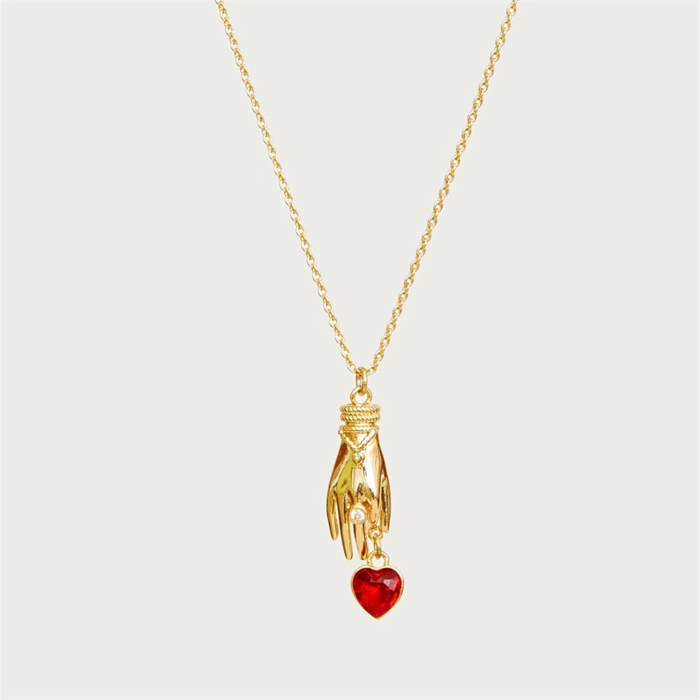 Heart Zircon Pendant Necklace [WWGS1J1Z]