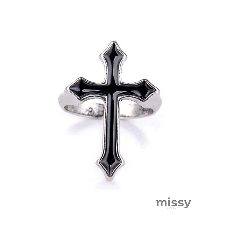 Heavenleigh Enamel Cross Ring [1U0P9P3D]
