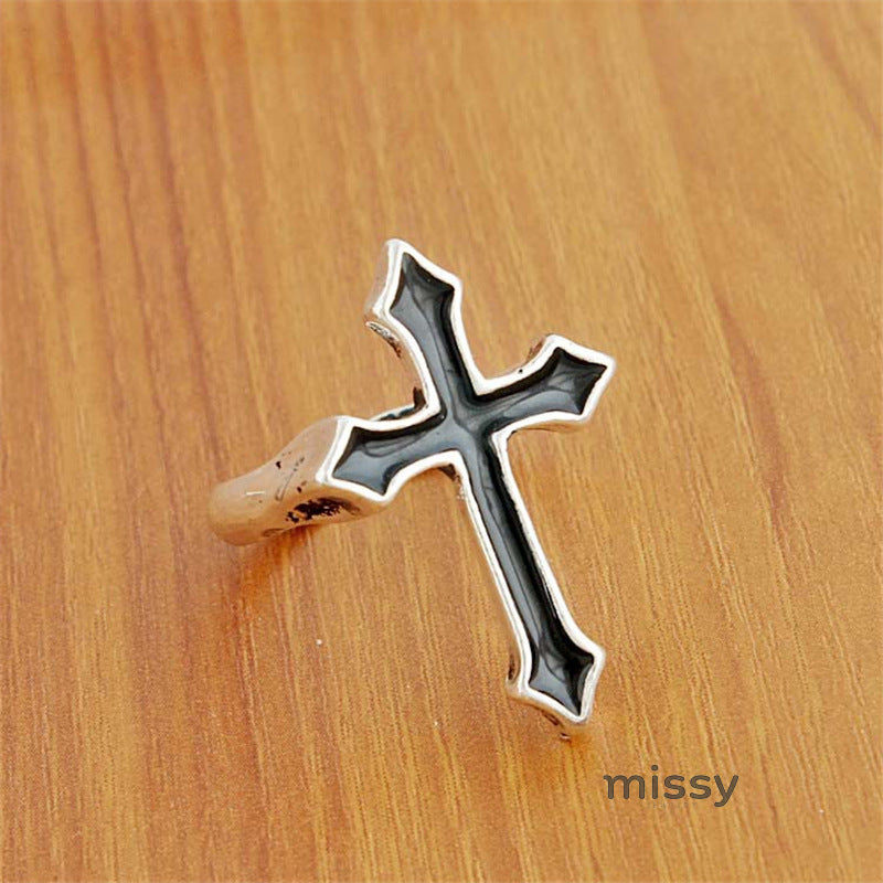 Heavenleigh Enamel Cross Ring [25I65D85]