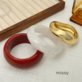 Helene Asymmetric Glossy Resin Bracelet [3RXX6HUK]