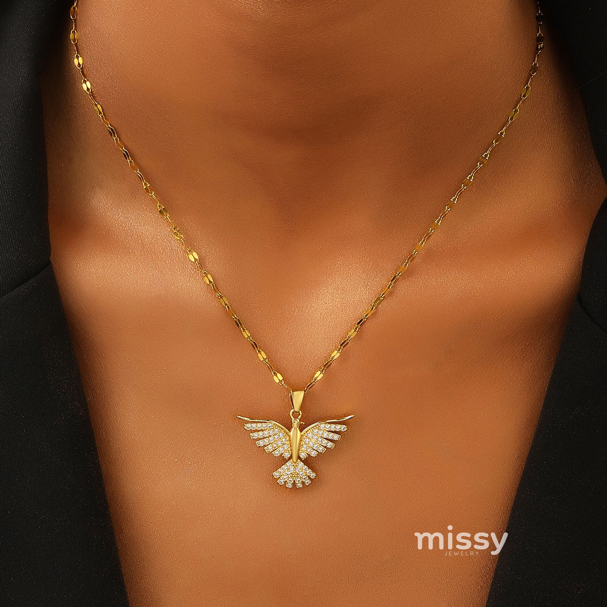 Hera Sparkling Phoenix Necklace [AERMYW79]