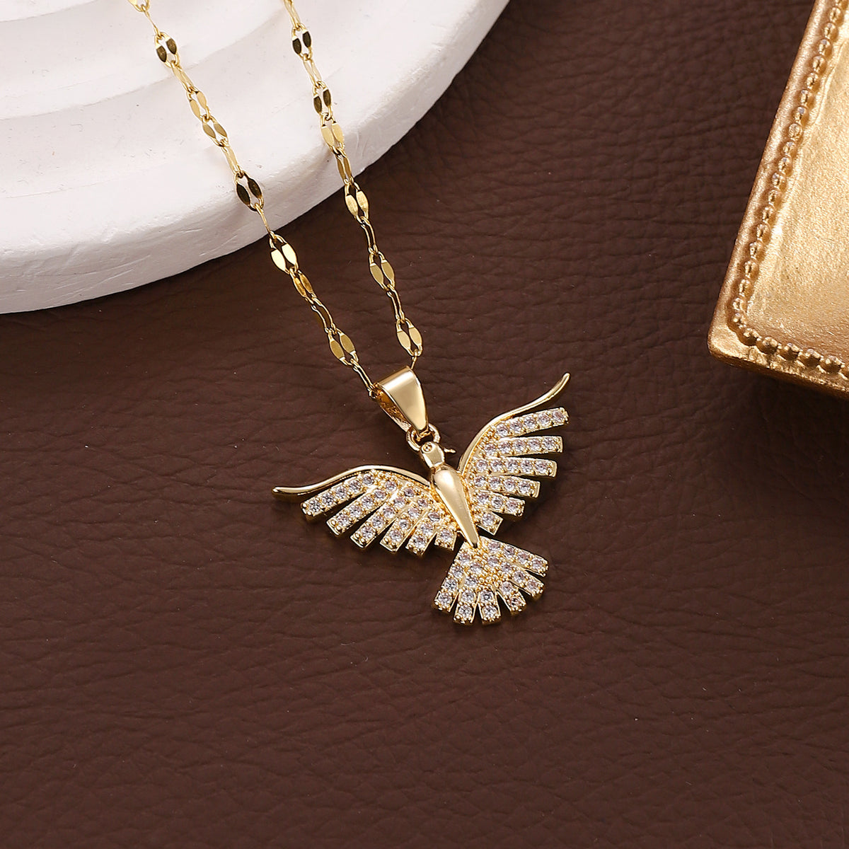 Hera Sparkling Phoenix Necklace [K0C0KXF1]